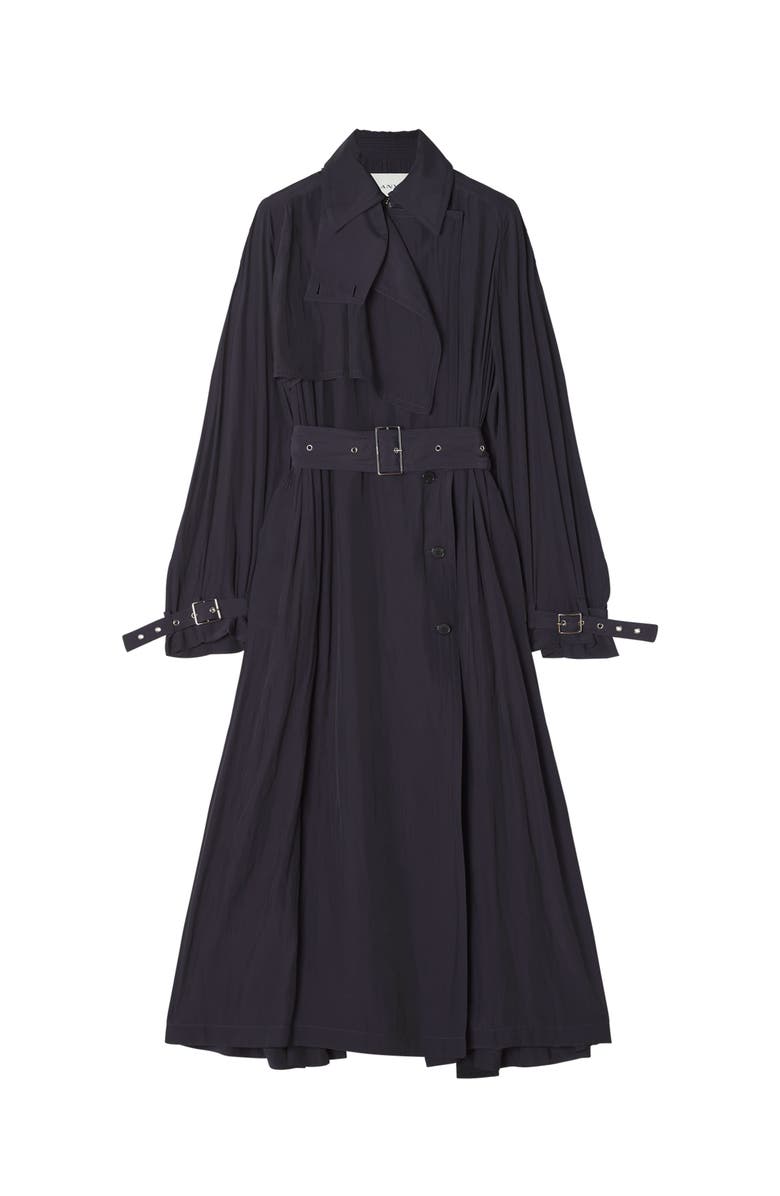 Lanvin Trench In Charmeuse, Main, color, Montana