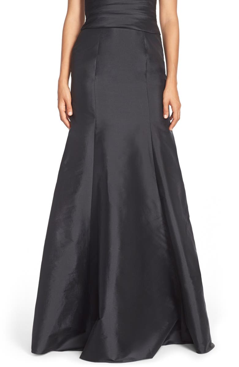 Monique Lhuillier Bridesmaids Floor Length Taffeta Mermaid Skirt, Main, color, 