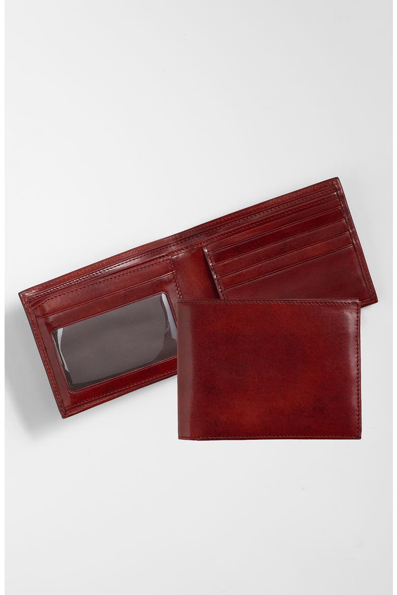 ID Flap Leather Wallet, Main, color, COGNAC