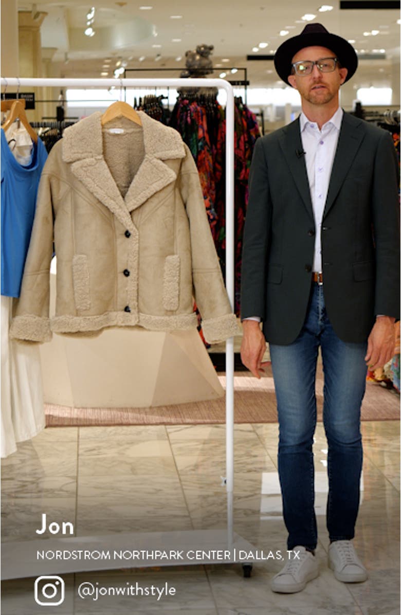 Women's Faux Shearling Car Coat, sales video thumbnail