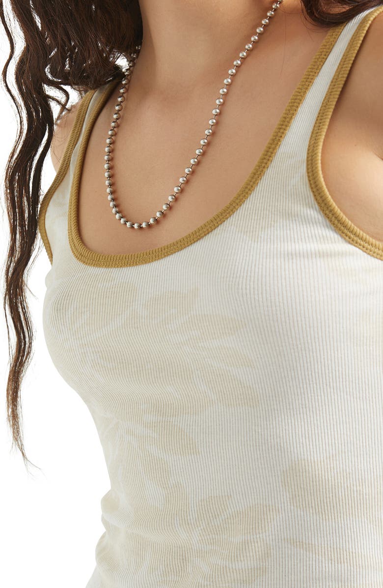 Brixton Ringer Organic Cotton Tank, Alternate, color, Off White/ Olive Stone