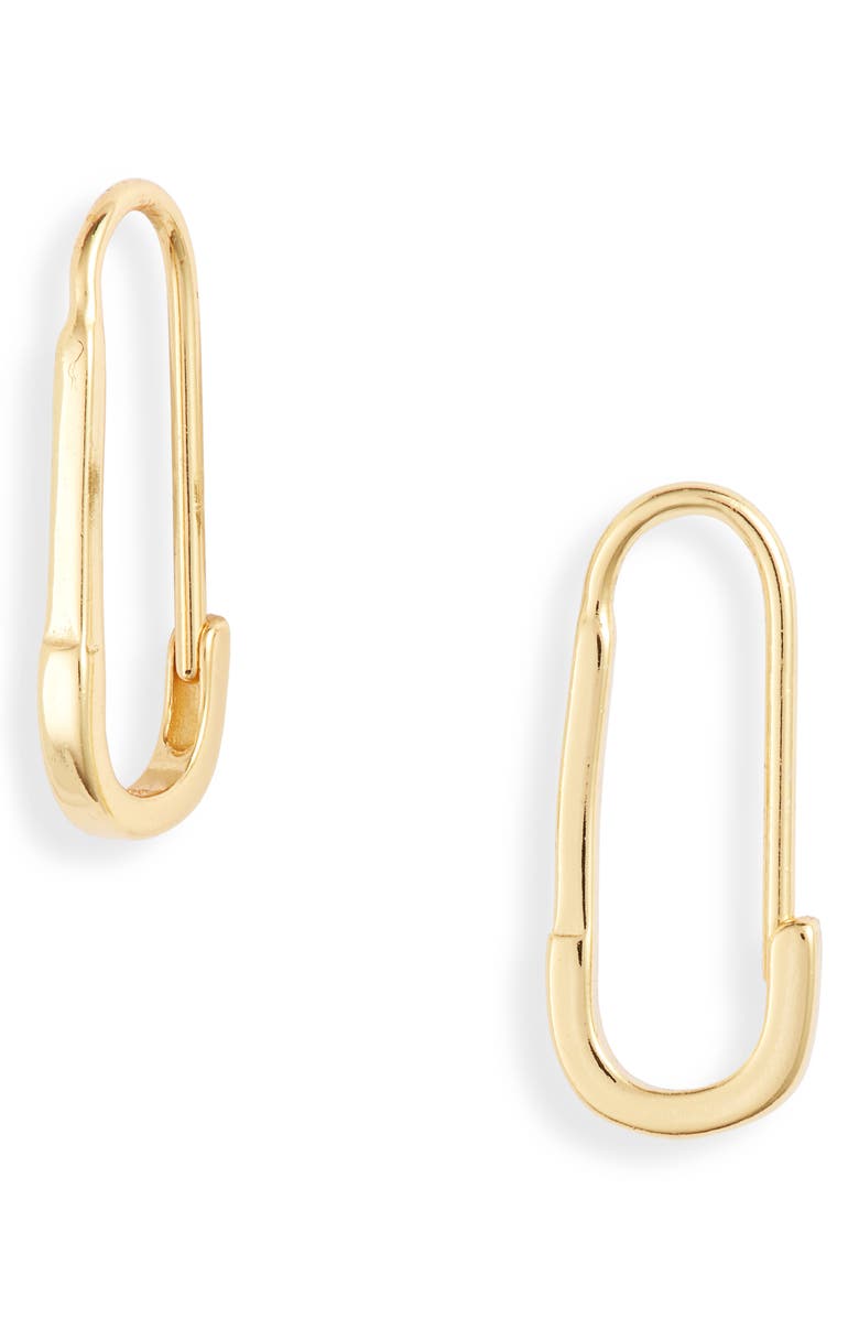 Adina's Jewels Safety Pin Earring, Main, color, 
