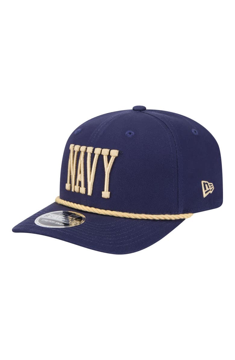 New Era Men's New Era Navy Navy Midshipmen Wordmark Rope 9SEVENTY Stretch-Snap Hat, Alternate, color, Navy