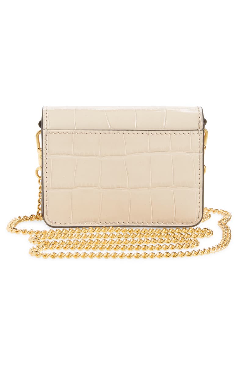 Tory Burch Nano Walker Leather Wallet on a Chain, Alternate, color, 