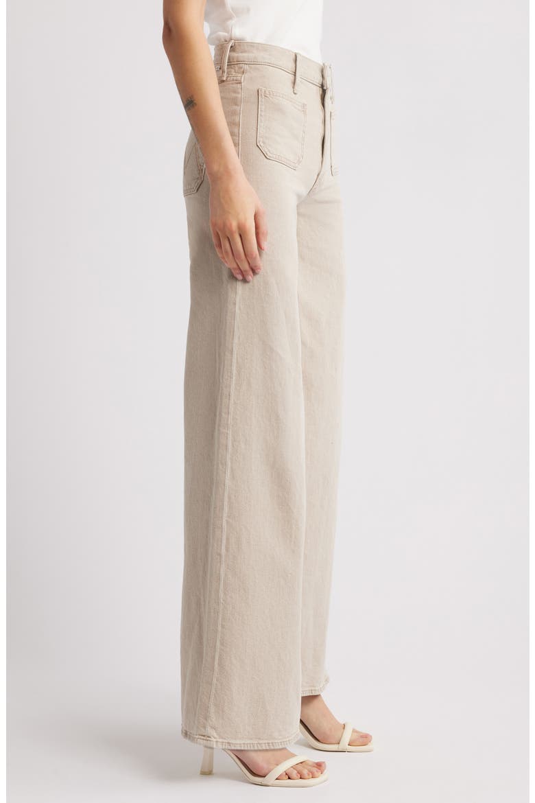 Undercover Sneak Patch Pocket Wide Leg Jeans, Alternate, color, CARAMEL