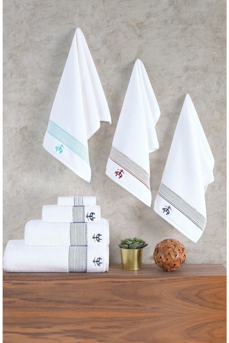 Robe Stripe Turkish Cotton Bath Mat, Alternate, color, WHITE