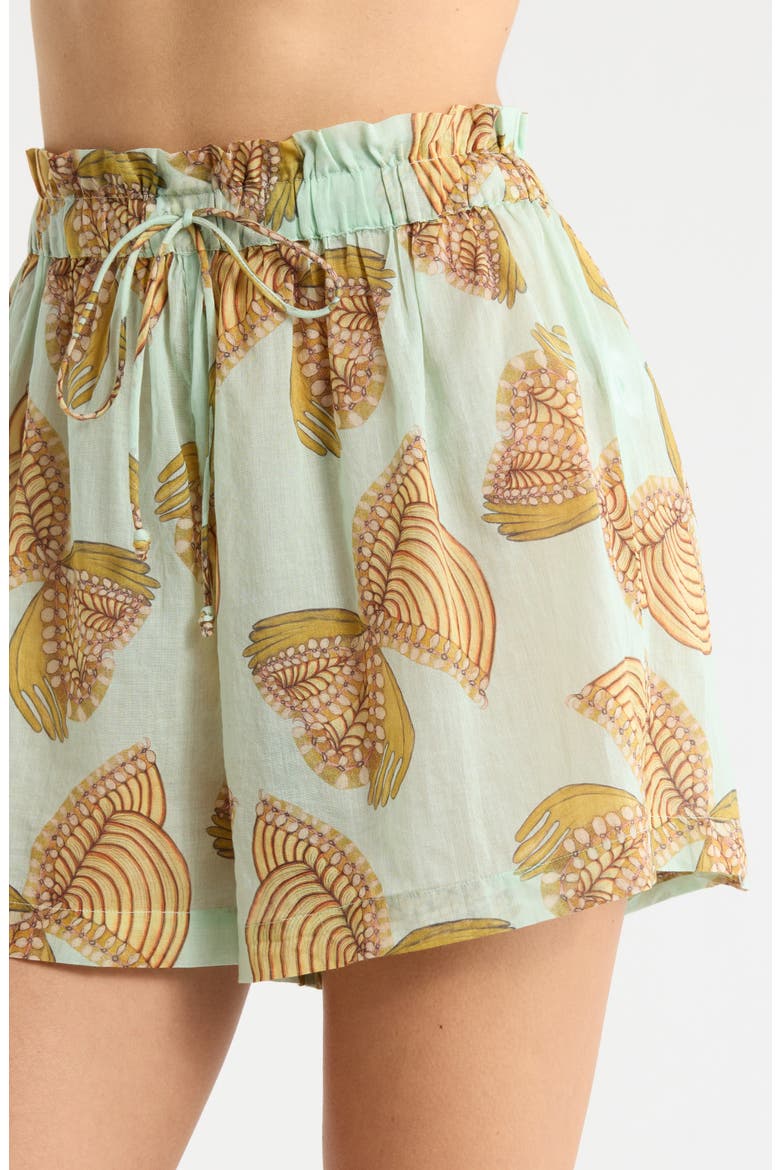 Bijous Cover-Up Shorts, Alternate, color, WATER BLOSSOMS