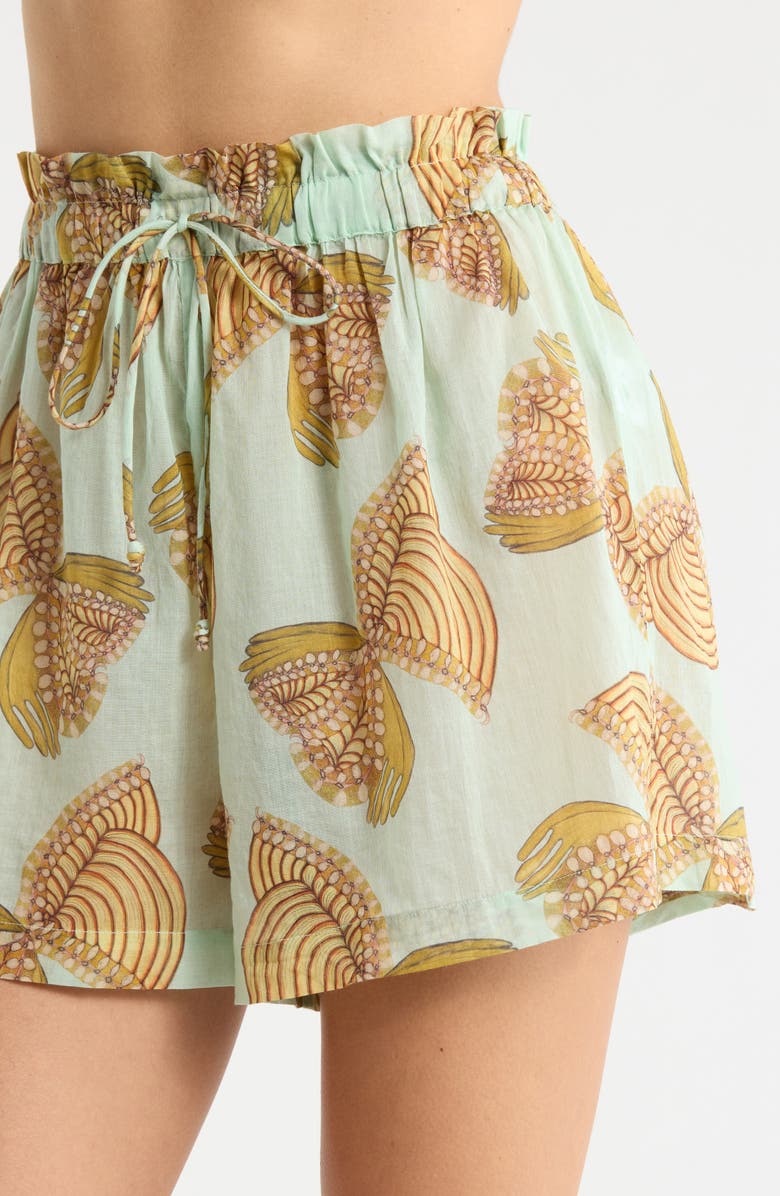 Ulla Johnson Bijous Cover-Up Shorts, Alternate, color, Water Blossoms