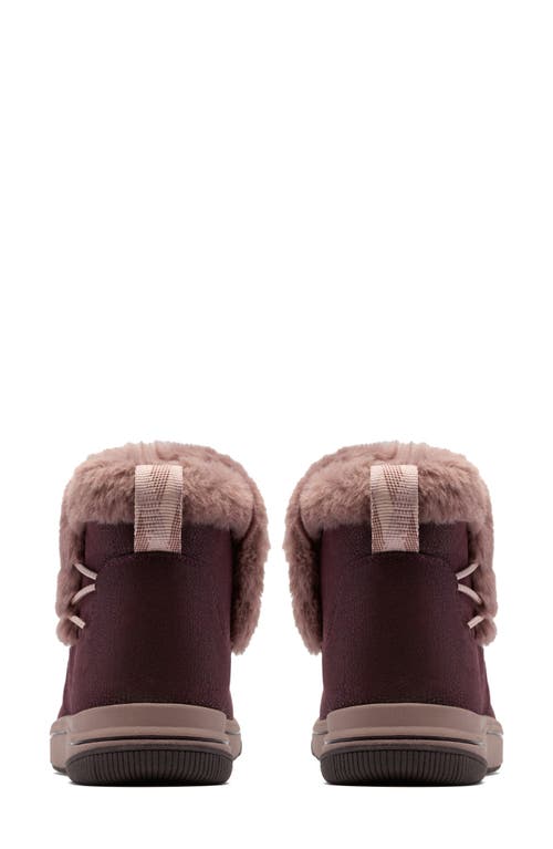 Clarks Breeze Fur In Burgundy