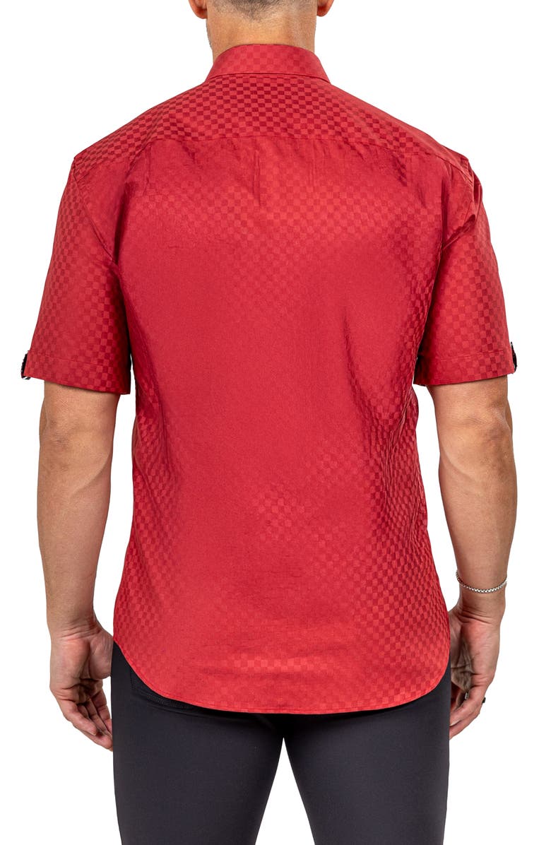 Maceoo Galileo Marthy Short Sleeve Cotton Button-Up Shirt, Alternate, color, 