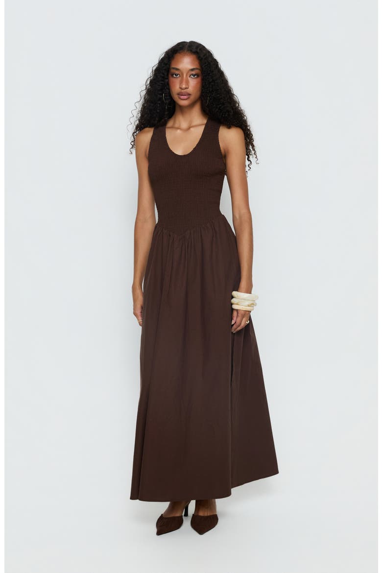 Highgate Drop Waist Maxi Dress, Alternate, color, CHOCOLATE