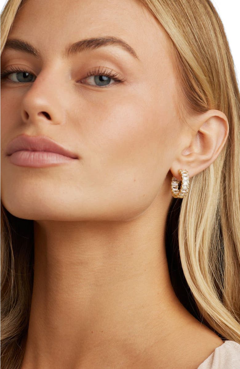 Untamed Petals Taryn Crystal Hoops, Alternate, color, Gold