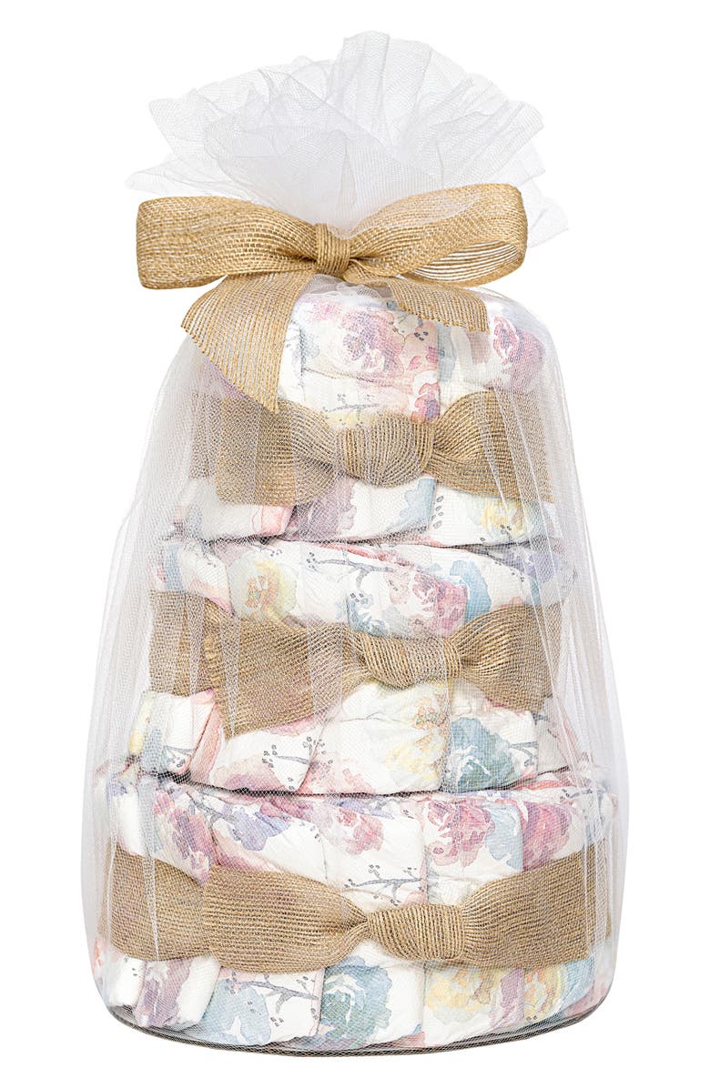 The Honest Company Rose Blossom Diaper Cake, Main, color, Pink