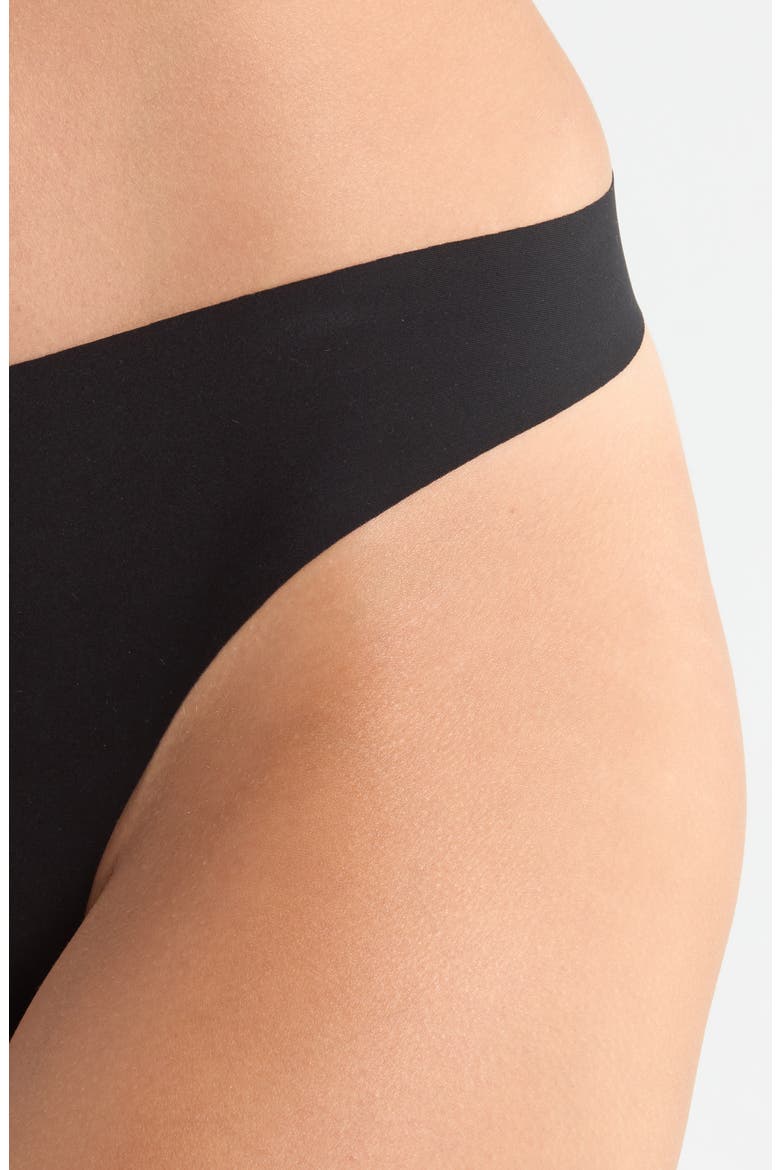 Invisible Edge Assorted 3-Pack Thongs, Alternate, color, BLACK- TAN MULTI