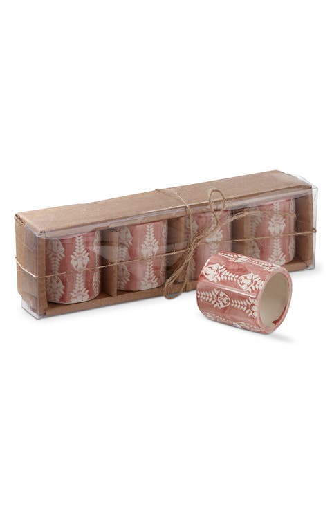 Bloom Set of 4 Napkin Rings