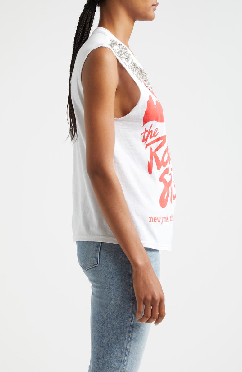 Alice + Olivia Micah Embellished Muscle Graphic Tank, Alternate, color, 