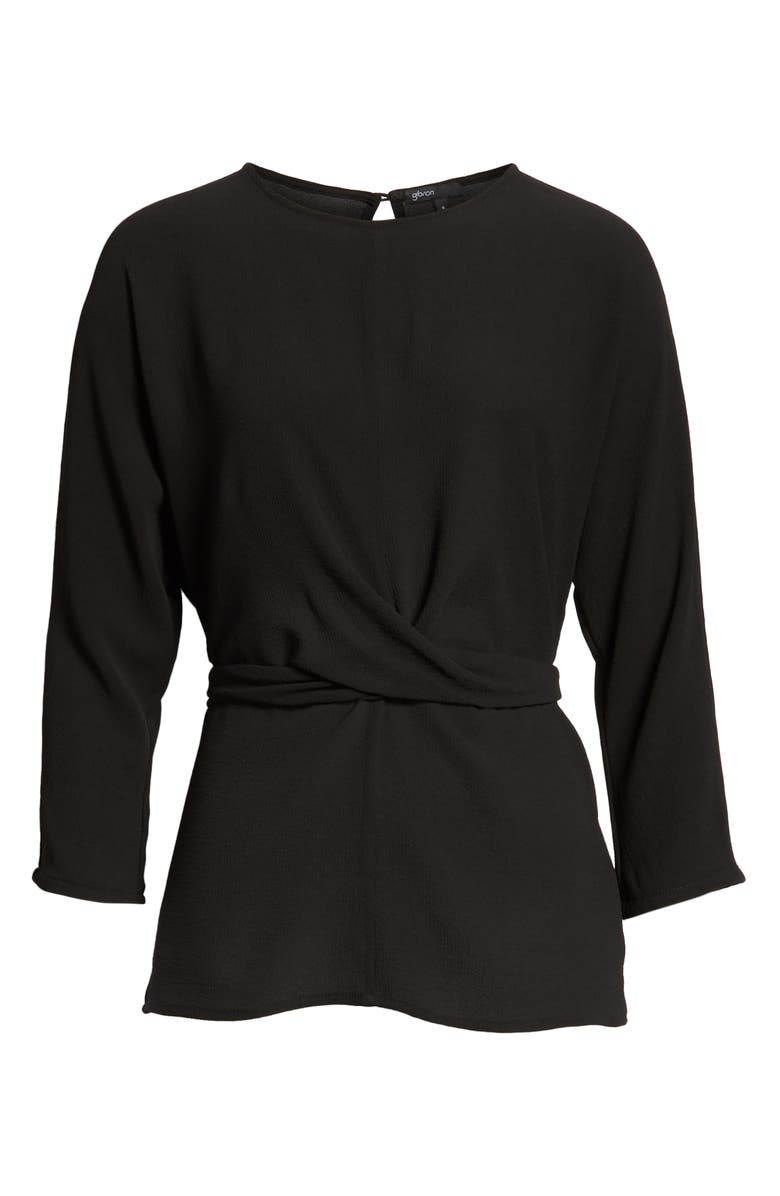 GIBSONLOOK Gibson Dolman Sleeve Tie Back Stretch Crepe Blouse, Alternate, color,