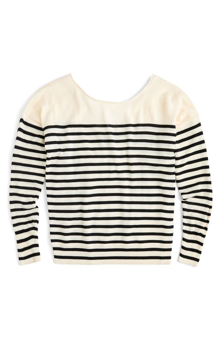 J.Crew Penny Stripe Merino Wool Sweater, Alternate, color, 