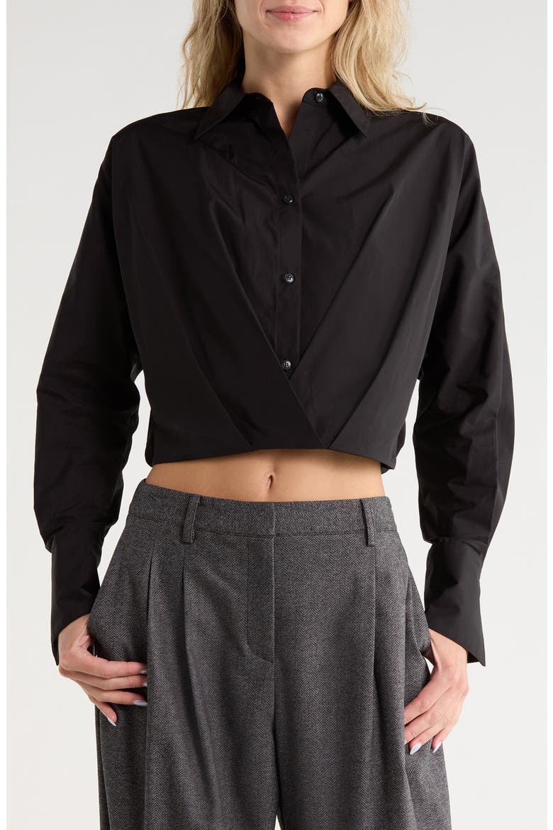 Taken Cotton Shirt, Main, color, BLACK