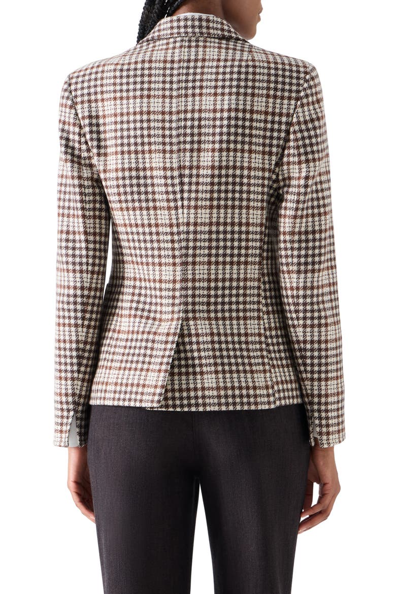 Check Wool Blend Tweed Tailored Jacket, Alternate, color, WINTER WHITE-ESPRESSO