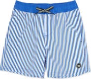 Feather 4 Arrow Kids' Pinstripe Volley Swim Trunks