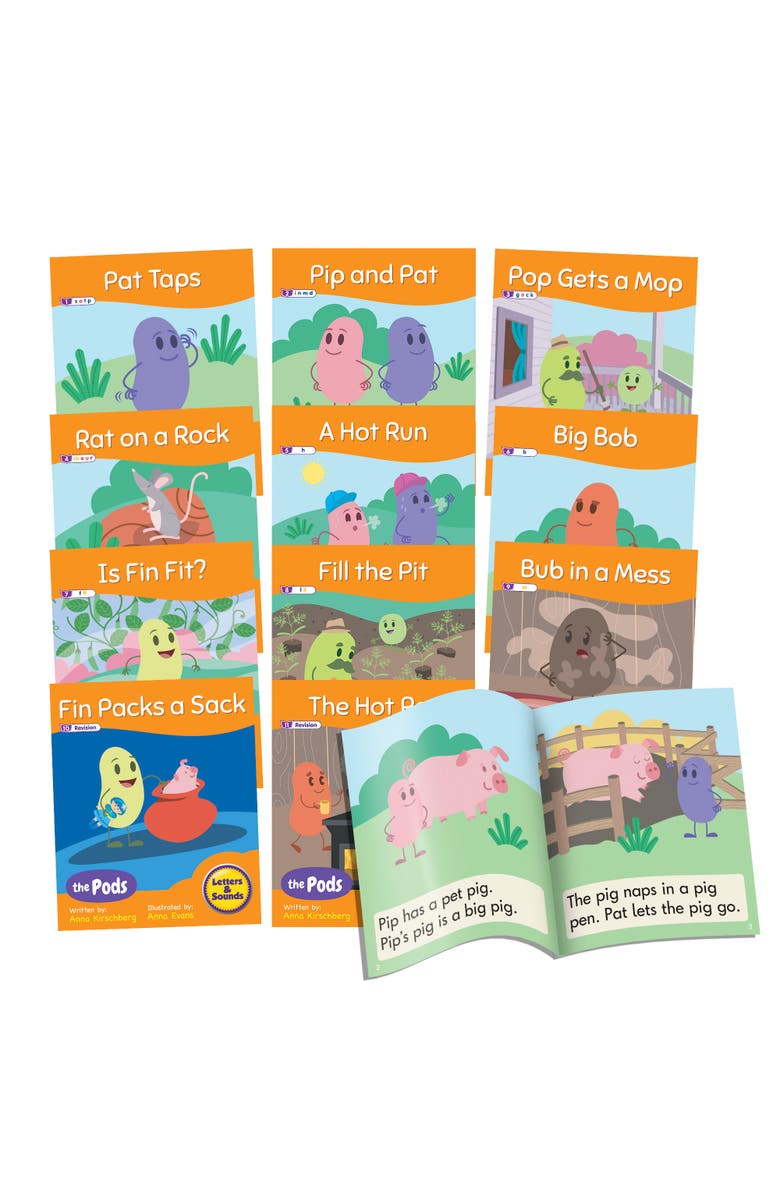 Junior Learning Decodable Readers The Pods Phase 2 Letter Sounds, Main, color, Multicolored