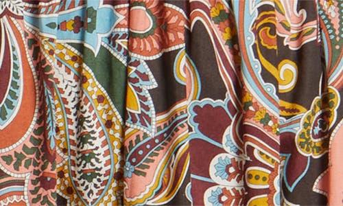 Love The Label Lindsey Print Ruffle Maxi Dress In Multi