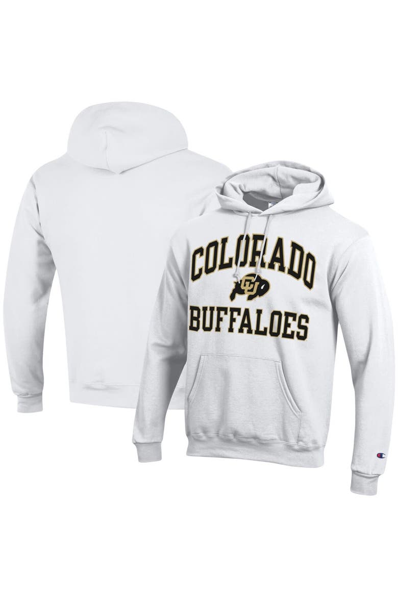 Men's Champion  White Colorado Buffaloes High Motor Pullover Hoodie, Alternate, color, White