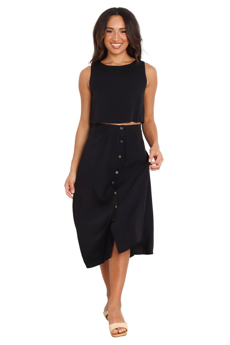 Sutton Sleeveless Crop Top, Alternate, color, BLACK