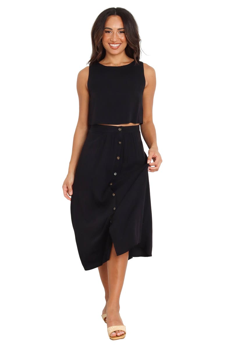 Petal & Pup Sutton Sleeveless Crop Top, Alternate, color, Black