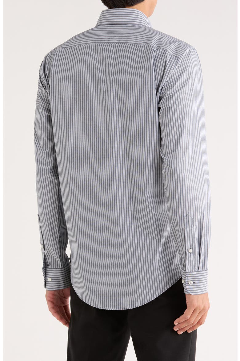 Angelo Trim Fit Stripe Non-Iron Dress Shirt, Alternate, color, BLUE ANGELO STRIPE