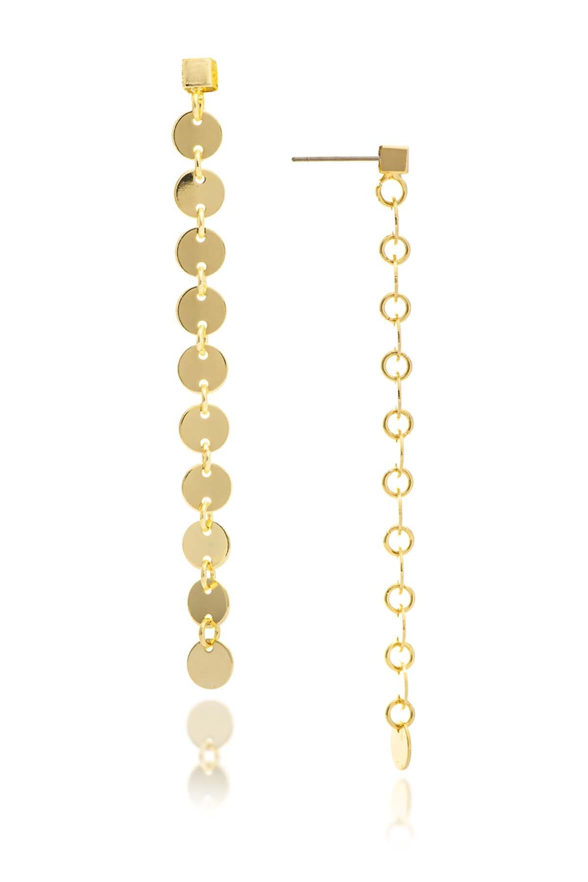 RIVKA FRIEDMAN 18K Gold Clad Polished Mini Disc Drop Earrings (Women ...