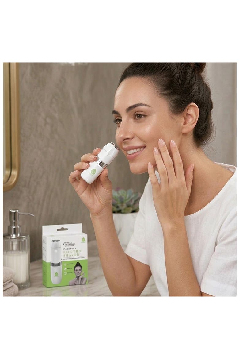 Claudine Collection Painless Facial Electric Shaver, Alternate, color, WHITE