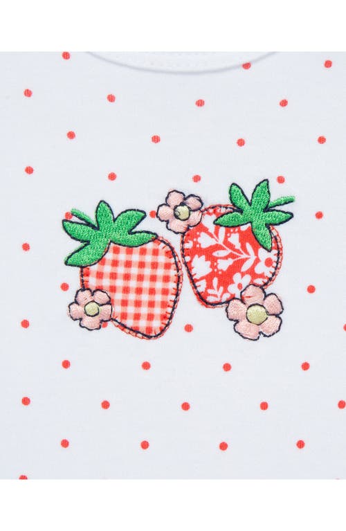 Little Me Strawberry Bodysuit, Leggings & Headband Set In Multi