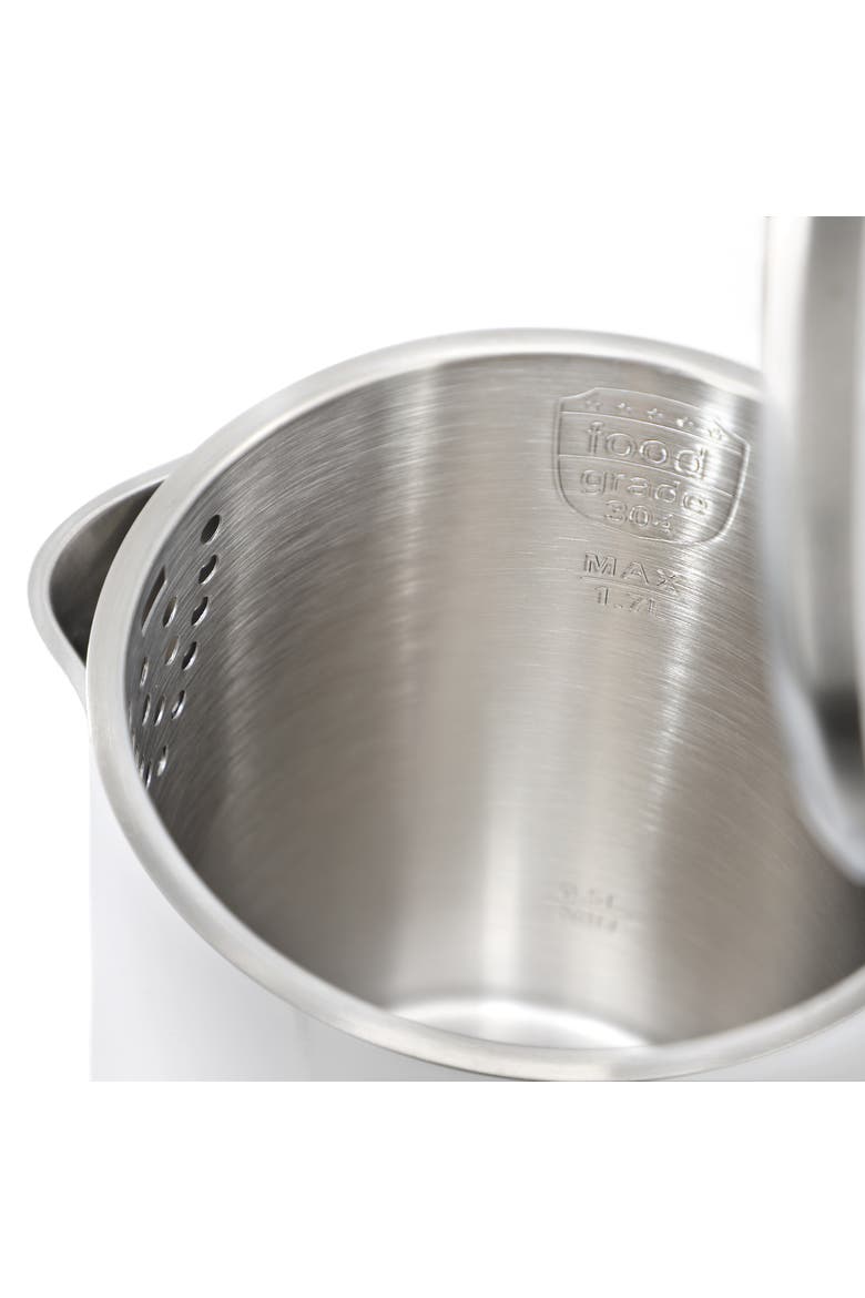 1.8 Quart Stainless Steel Electric Tea Kettle in White, Alternate, color, White