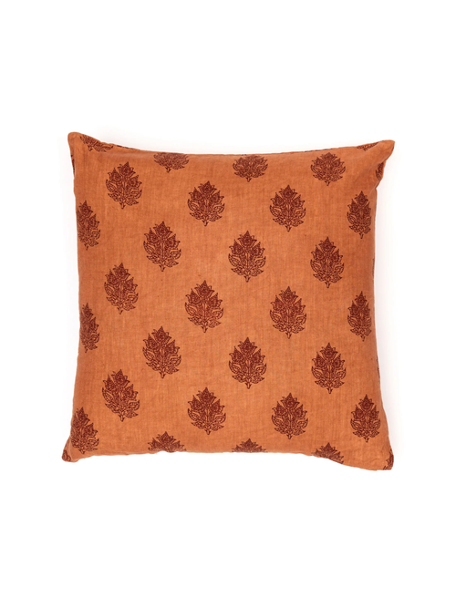Alamwar Rishi Cinnamon/clay Decorative Pillow Cover In Cinnamon/clay