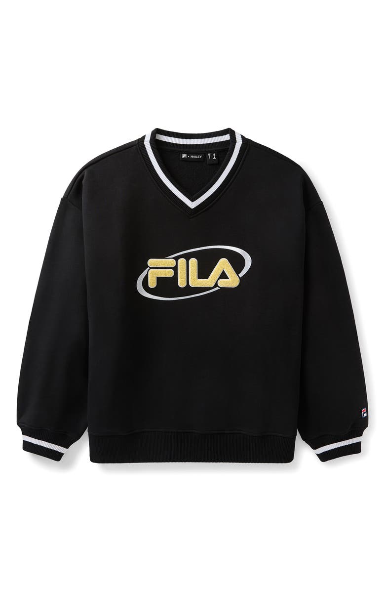 FILA x Hailey V-Neck Sweatshirt, Alternate, color,