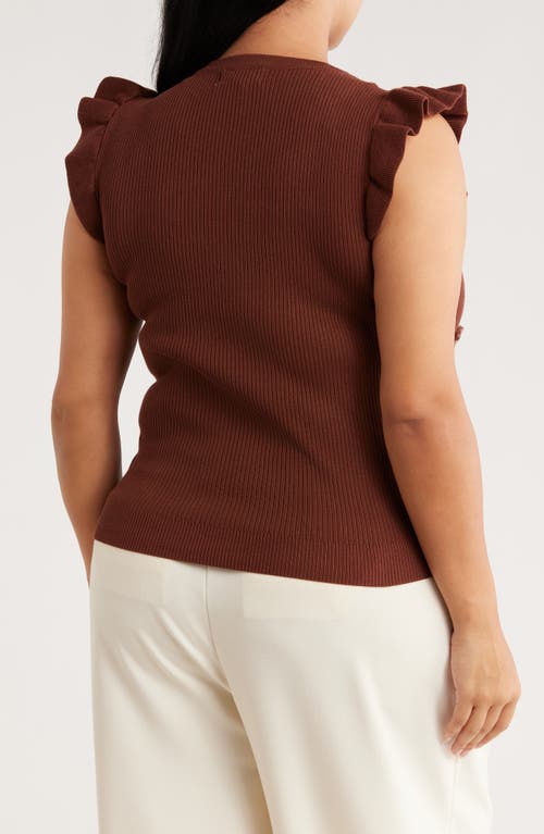 By Design Florina Embellished Sweater In Brown