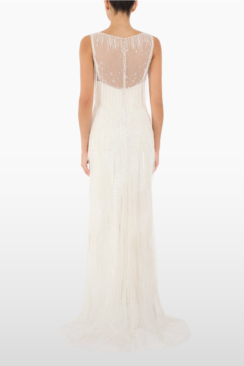 Symphonie Fringed Dress, Alternate, color, Ivory