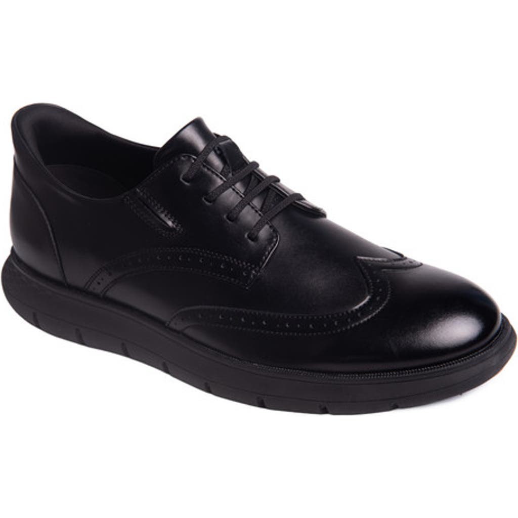 Marc Joseph New York Barnes Ave Hands Free Technology Lightweight Leather Wingtip Oxford In Black