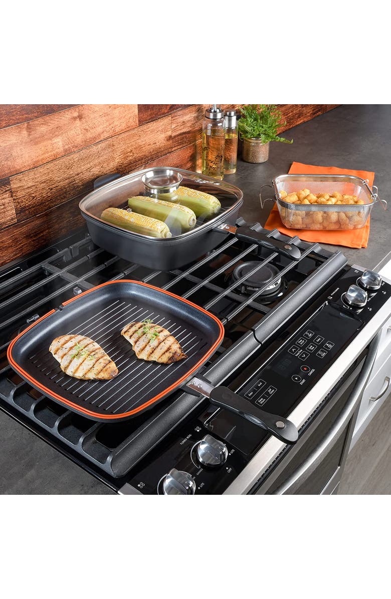 Kenmore 5 Piece Nonstick Multi Function Cookware Set, Alternate, color, Black