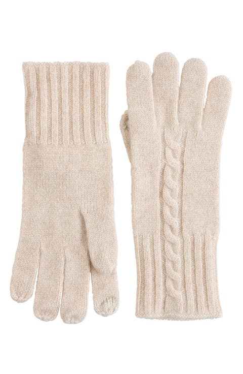 Cashmere Cable Knit Gloves