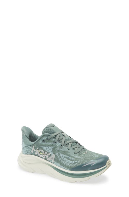Hoka Kids' Clifton 10 Running Sneaker In Green