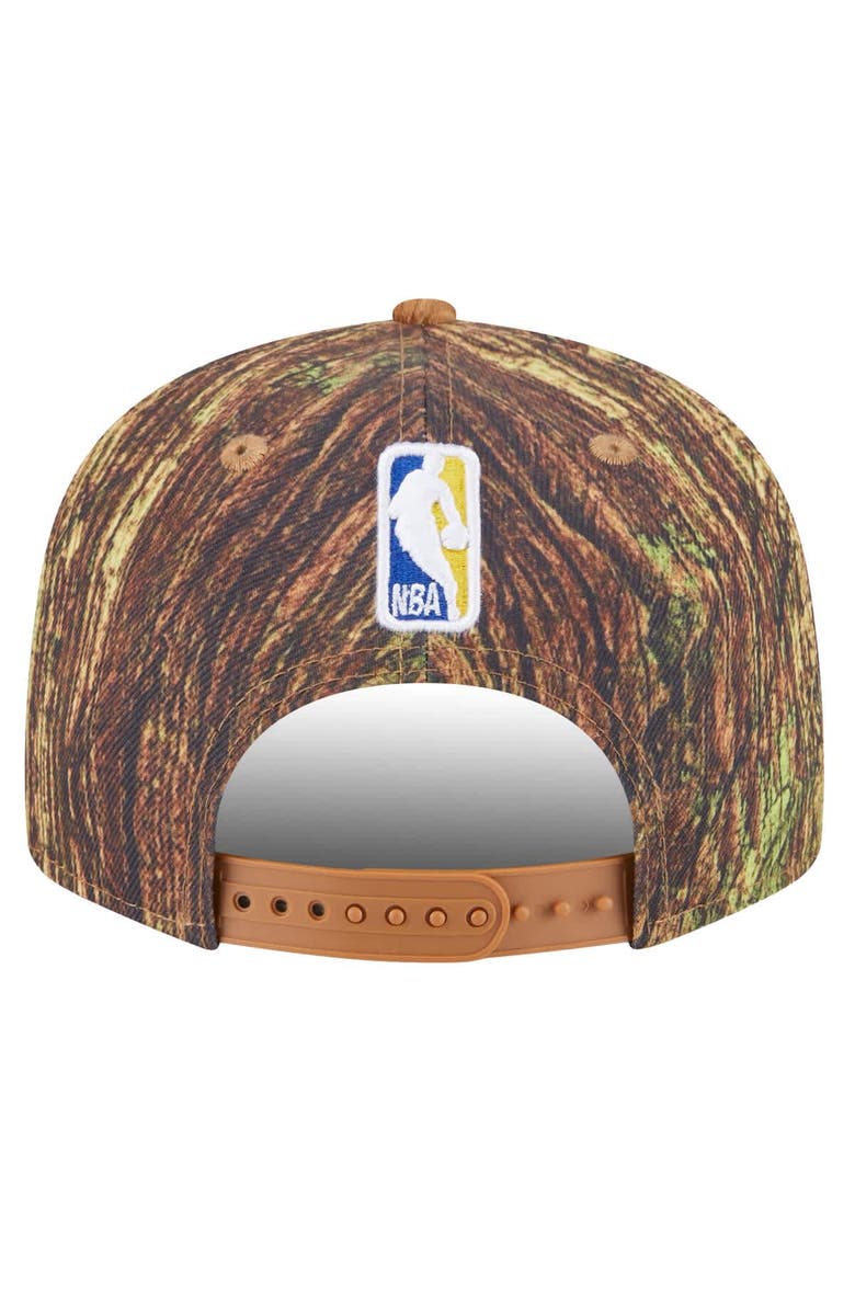 New Era Men's New Era Camo Golden State Warriors Victory Grove Forest Sneaker Pin 9FIFTY Snapback Hat, Alternate, color,