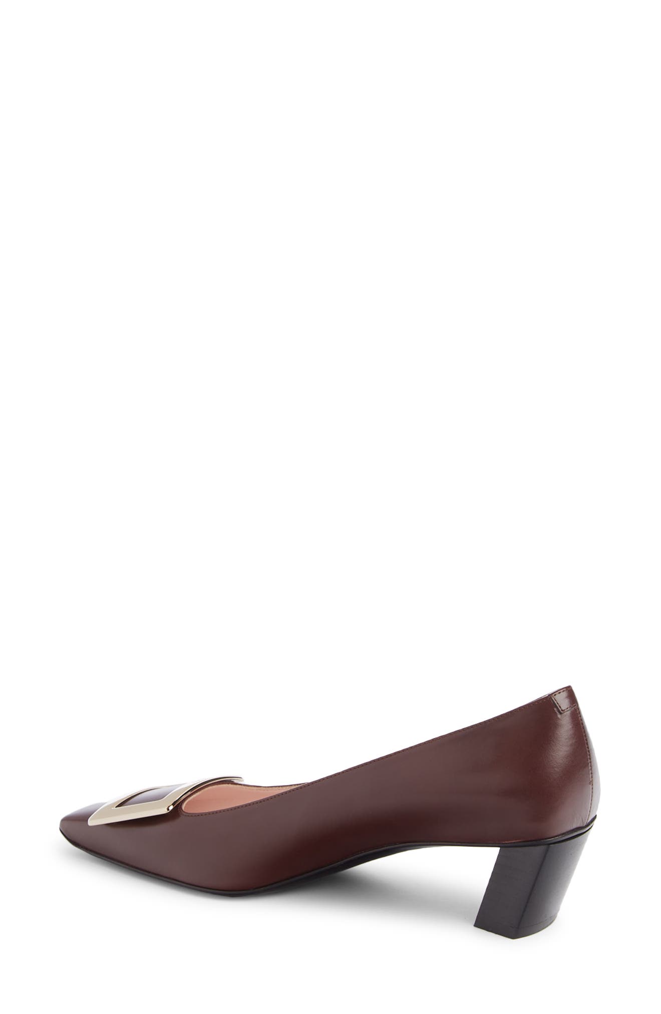 Belle Vivier Buckle Pump, Alternate, color, CHESTNUT