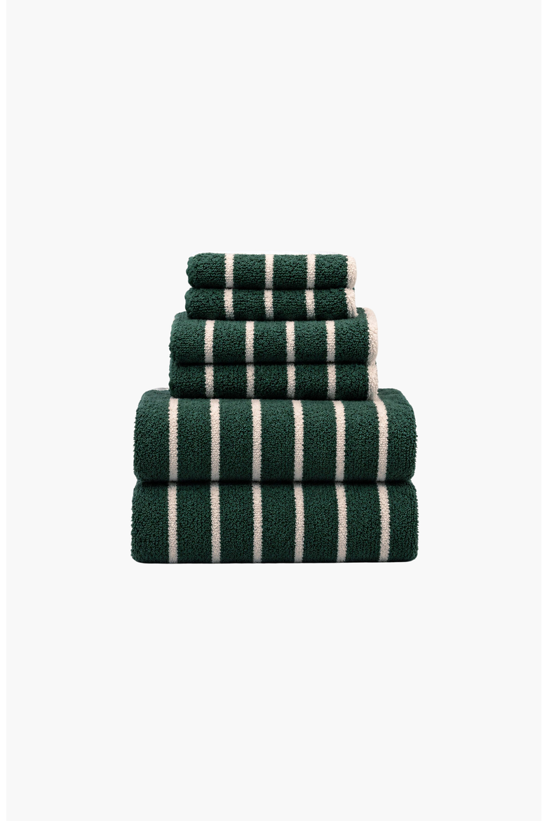 Ultraplush Australian Cotton Standard 6-piece Towel Set, Main, color, Verdant & Ecru
