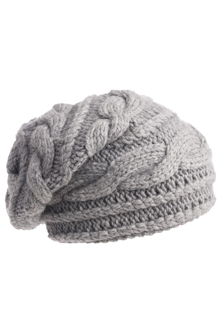 Triple Braid Cable Slouch, Main, color, Ash