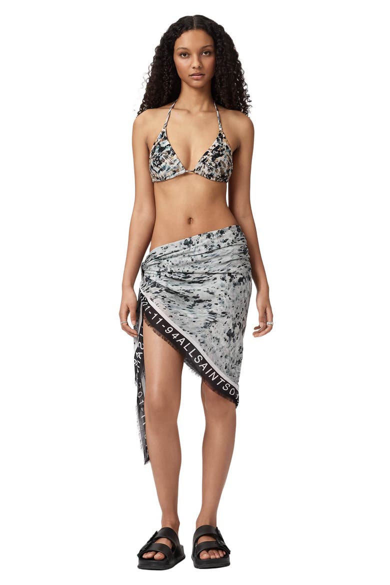 Saph Print Triangle Bikini Top, Alternate, color, CANTER FAWN BROWN