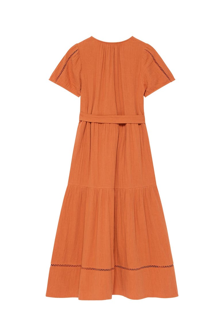 Cotton Cheesecloth Maxi Dress, Alternate, color, Orange