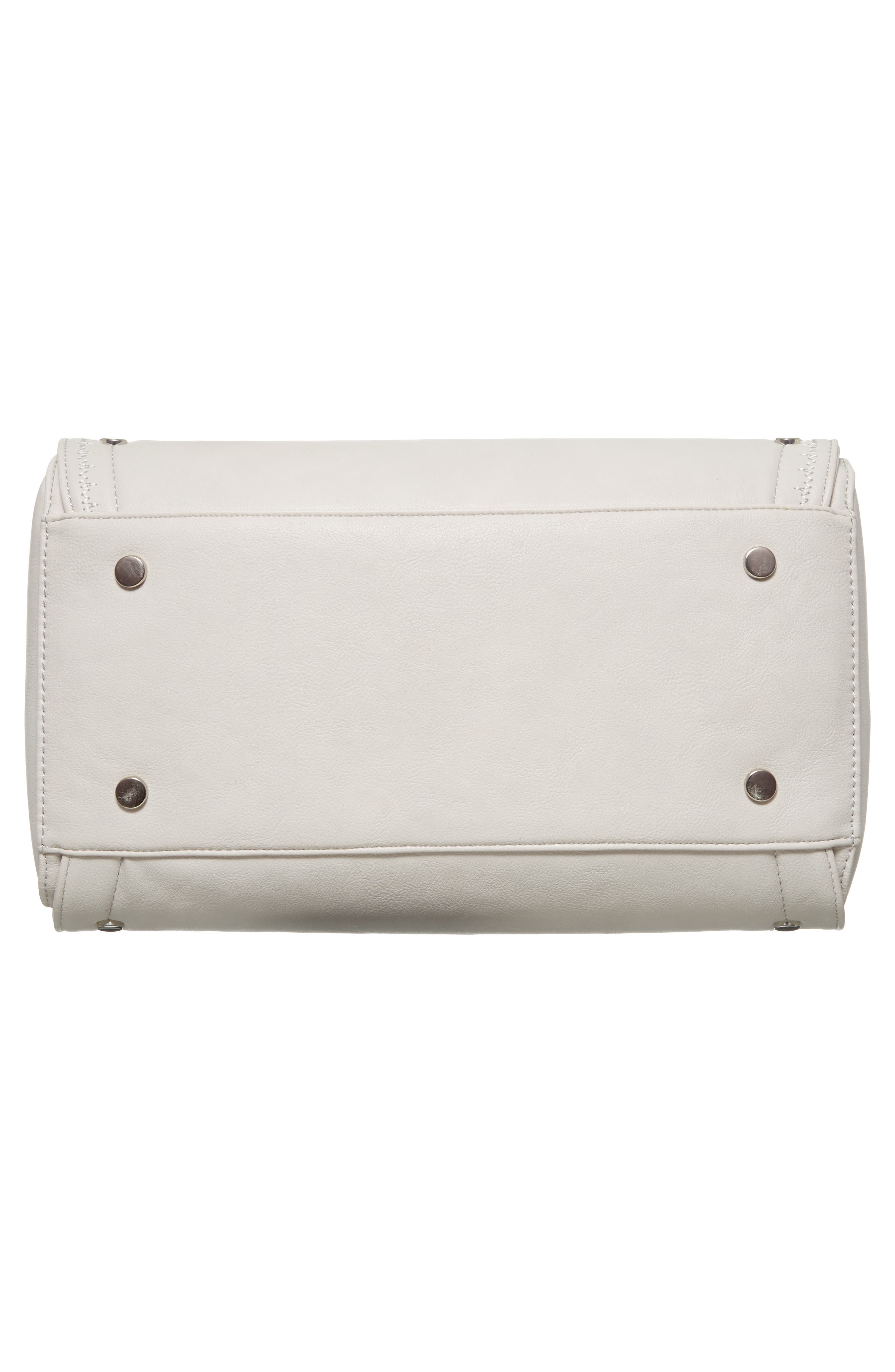 Sole Society Speedy Studded Faux Leather Satchel, Alternate, color, 